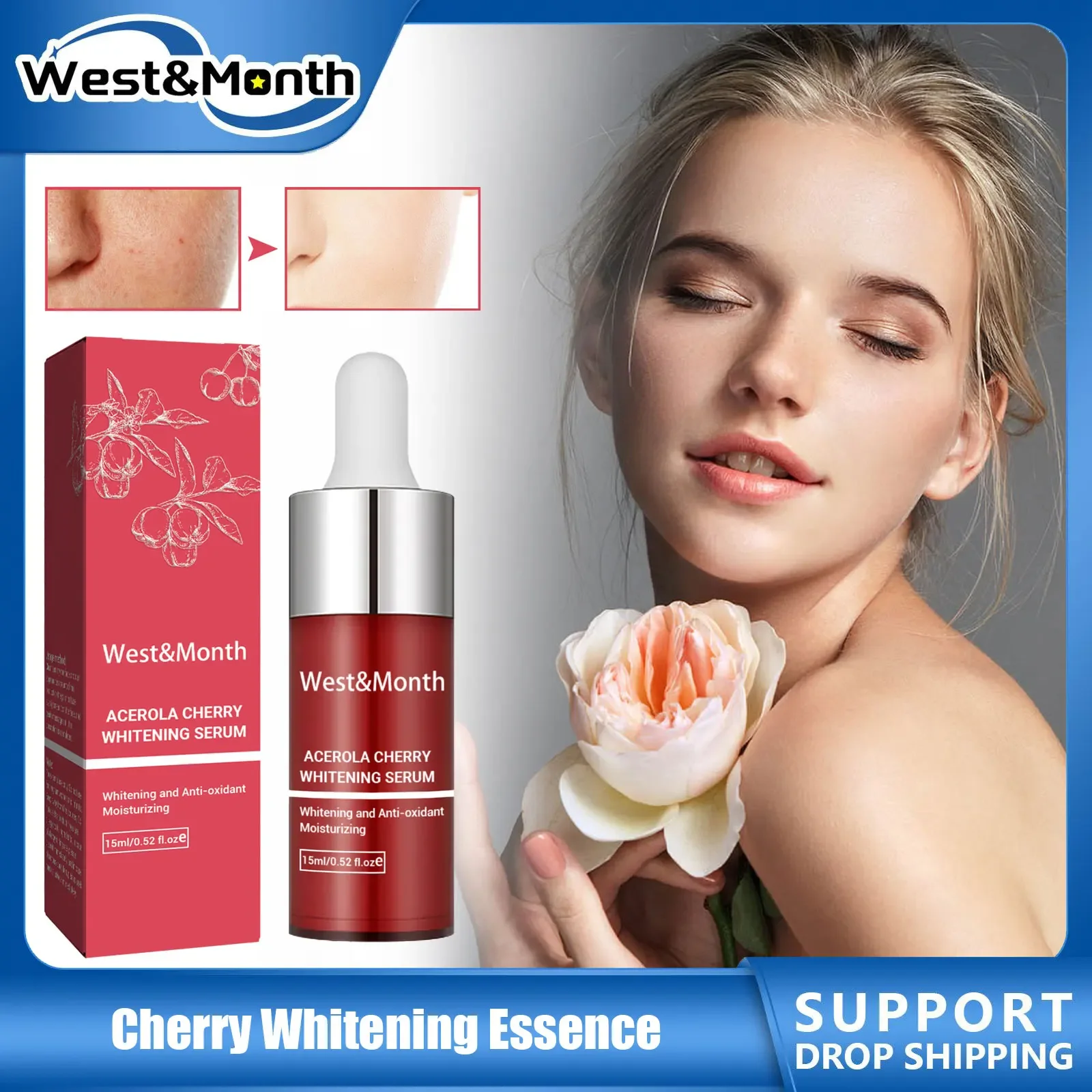 

Whitening Freckle Serum Lighten Dark Spots Prevent Pigment Blemish Removal Melasma Corrector Improve Dullness Moisture Essence