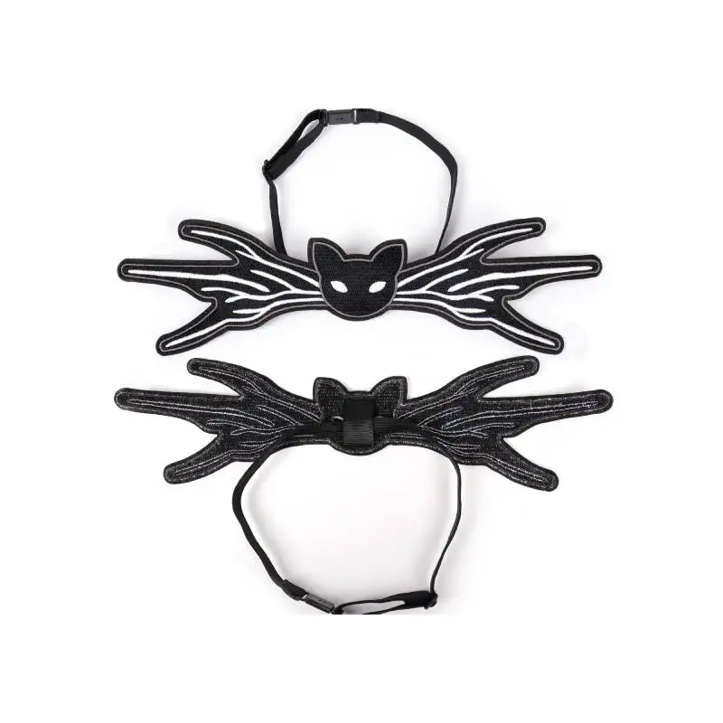 Halloween Pre-tied Bow Tie Jack Nightmare Bowtie Jack Gothic Bowtie Black Bat Bow Tie Halloween Cosplay Costume for Men WENAM
