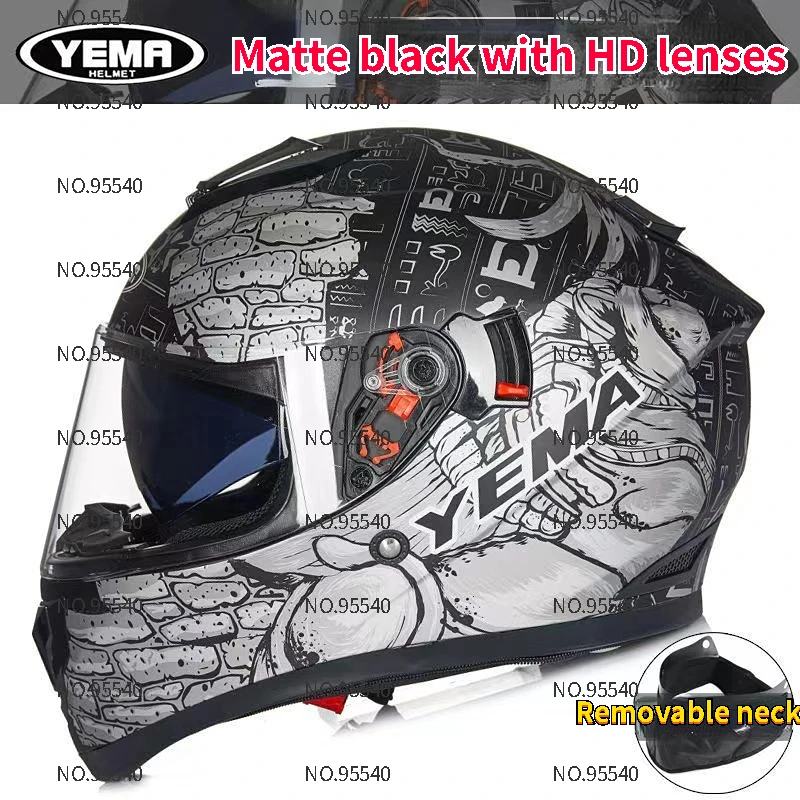 

Шлем YEMA moto rcycle 3C Сертифицированный локомотивный, полнолицевой шлем