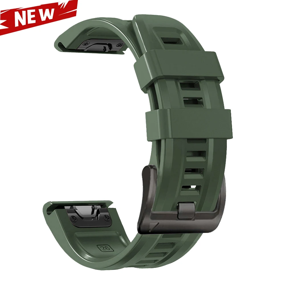 Silicone Sport Watch Band - QuickFit 26 22mm Strap Bracelet