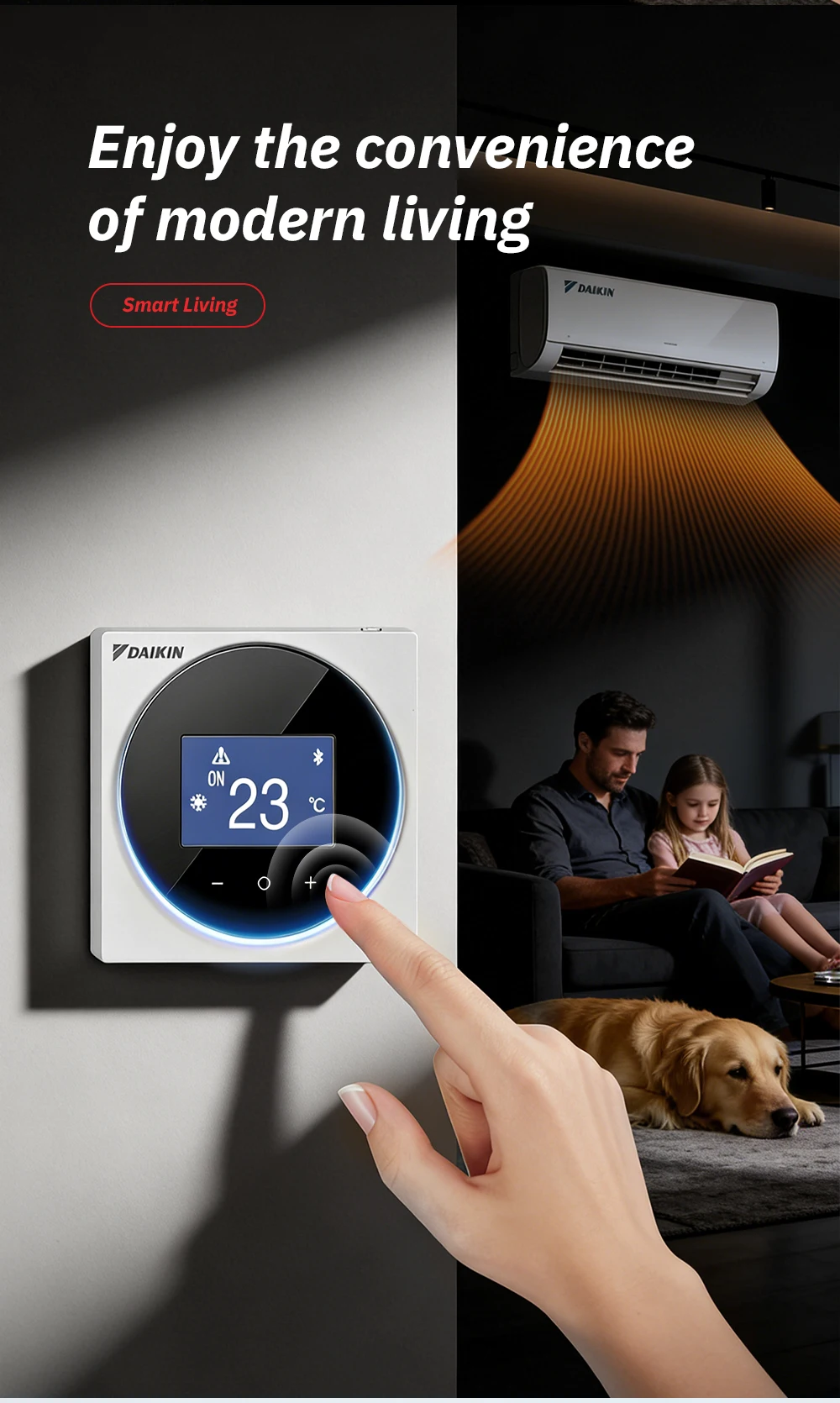Wired Remote Control Panel Central Air Controller for Daikin Residential VRV Mul
