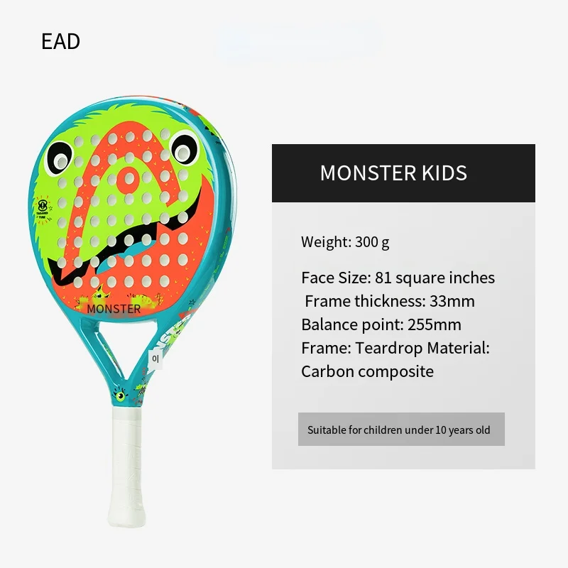 New tennis racket padel sport for kids young full carbon for beginners