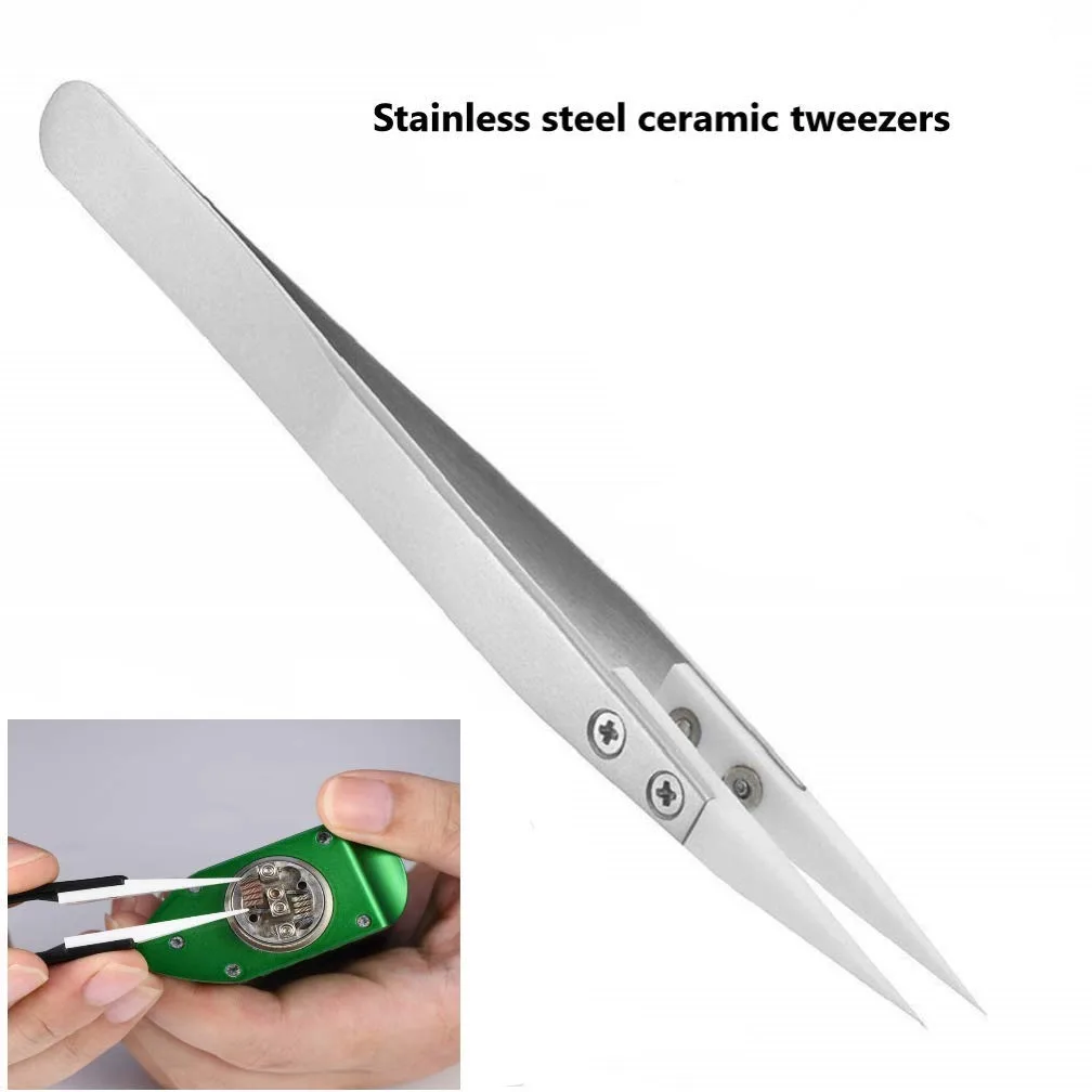 Stainless Steel Ceramic Tweezers High Temperature Resistant tweezer tool