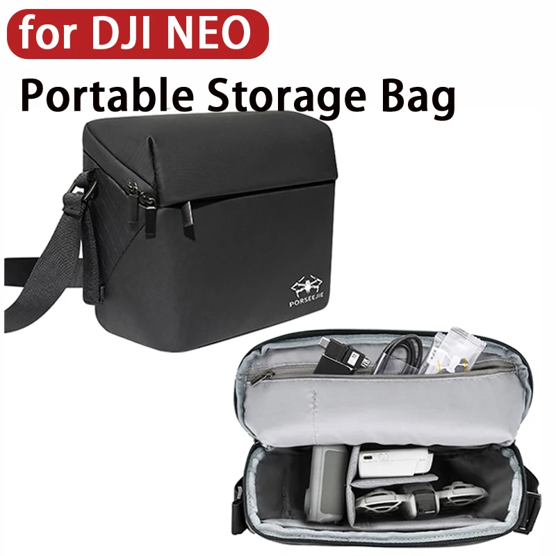 Portable Storage Bag for Dji NEO Rc N3 Shoulder Bag with Strap Black Handbag Backpack for Dji Neo Accessories