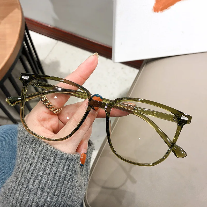 Ladies Myopia Glasses Retro Anti Blue Light Blocking Near Sight Optical Prescription Short-sight Eyewear