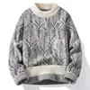 Mens Knitted Sweater for Autumn and Winter High-quality  Thick and Warm Sweater Round Neck Casual Fashion Pullover Men Clothing 3