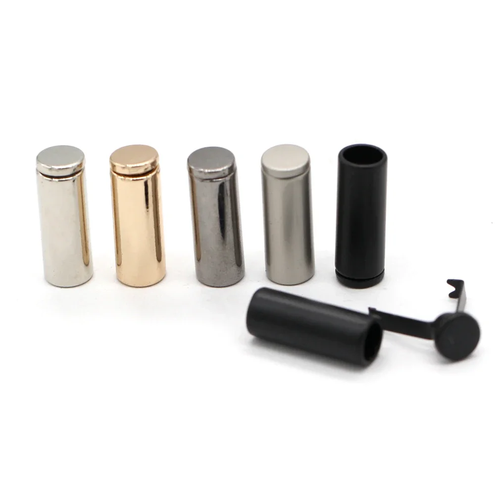 Cylindrical Clamps Alloy Cord Ends Lanyard End Tip Cap Clothing Pants Drawstring Jacket Sewing Accessories 10Pcs cord end tip cable rope clamps