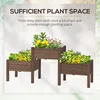 Wooden Planter、Flower shelf,Wood Planter Box-Coffee 1