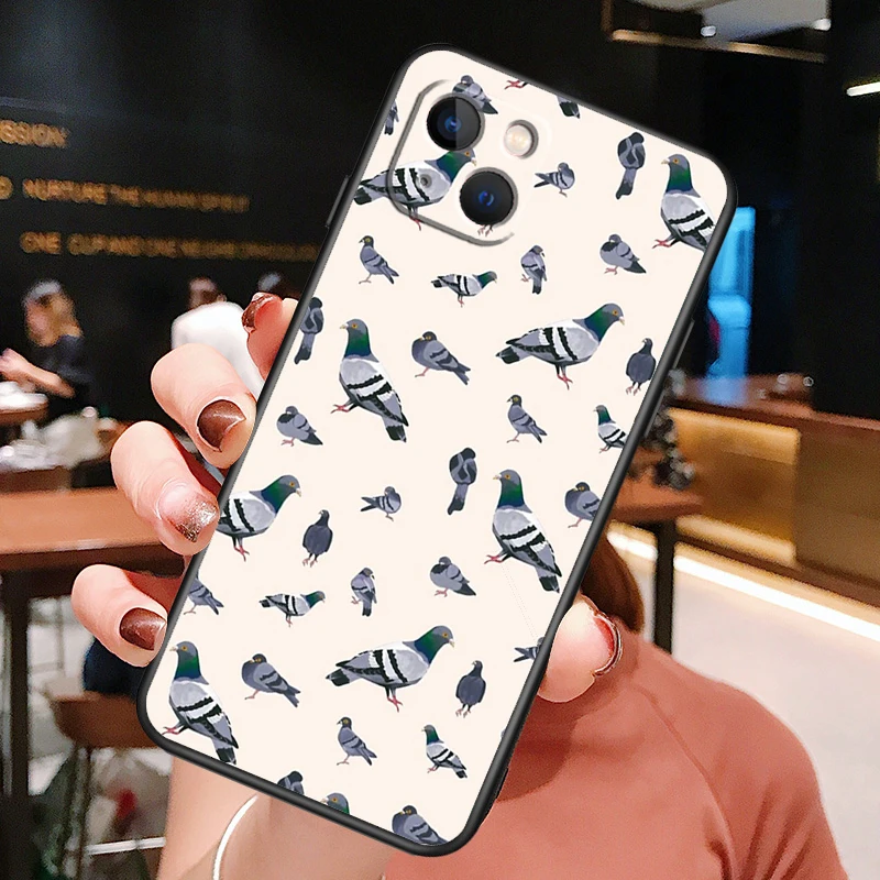 Pigeons Collage Case For iPhone 12 Pro Max 13 Mini For iPhone 11 Pro Max X XR XS 7 8 Plus SE 2020 Cover iphone 11 card case