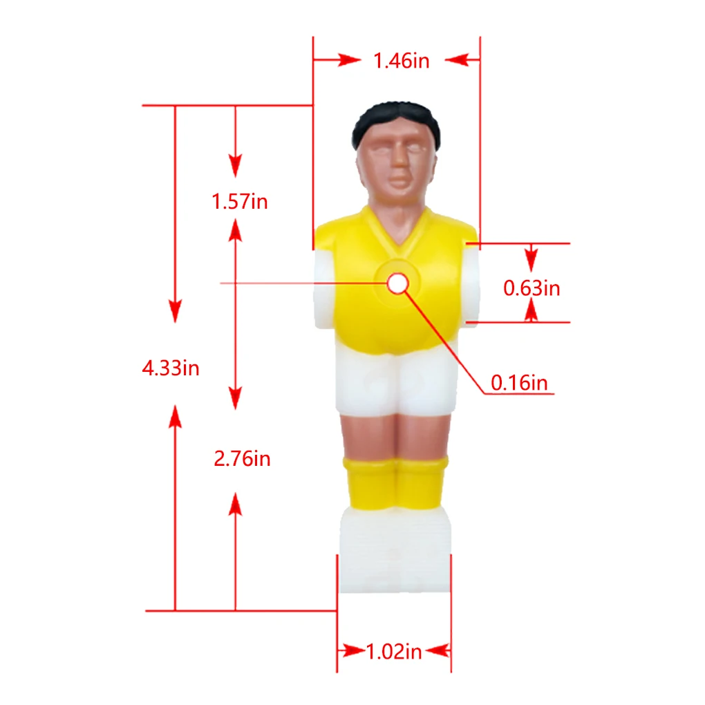 4Pcs Funny Plastic Figures Ball Game Accessories for Yellow/Purple