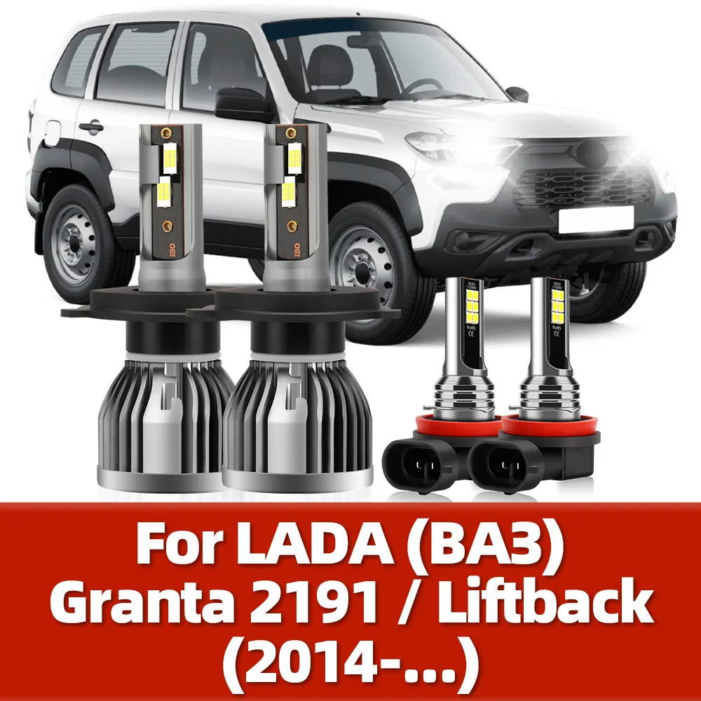 

LED Car Headlights Super Bright 20000LM 12V 6000K Turbo For LADA (BA3) Granta 2191 Liftback 2014 2015 2016 2017 2018 2019-2023