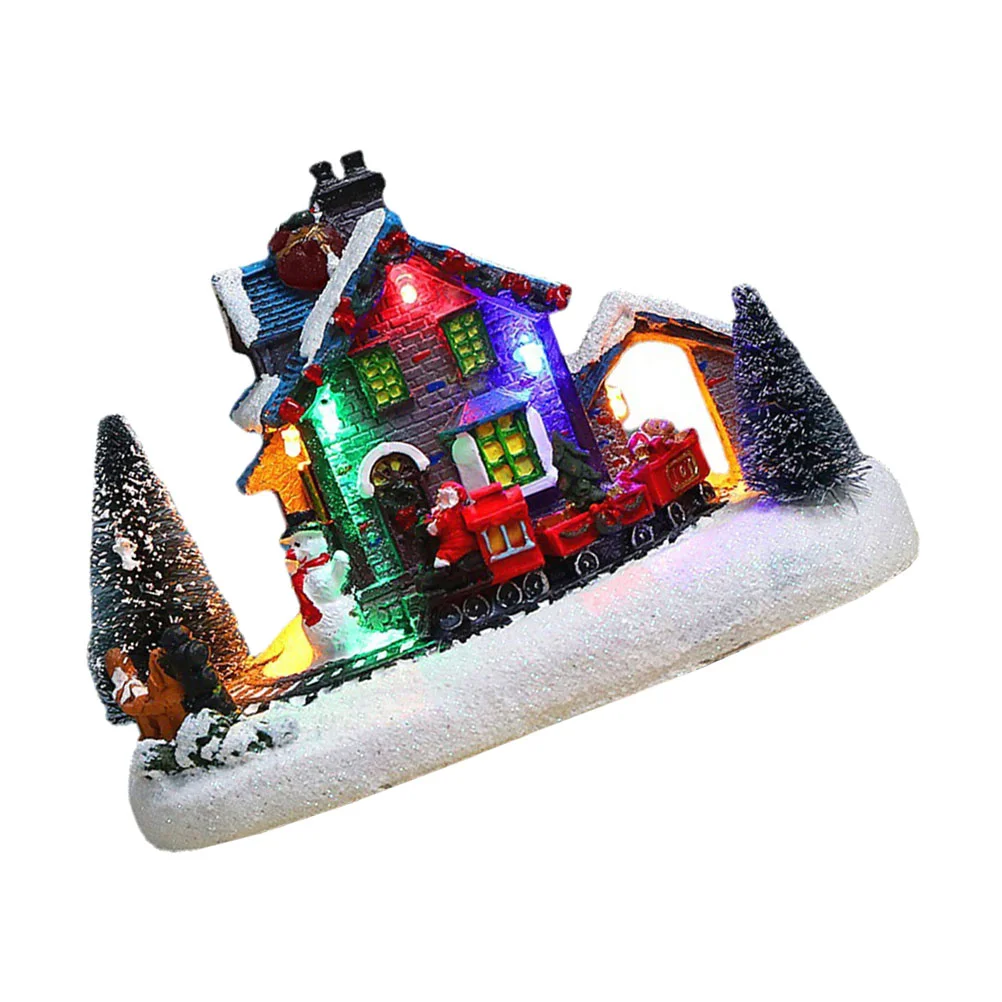 

1Pc Micro Luminous House Decor Christmas Desktop Adornment Chic Resin Craft
