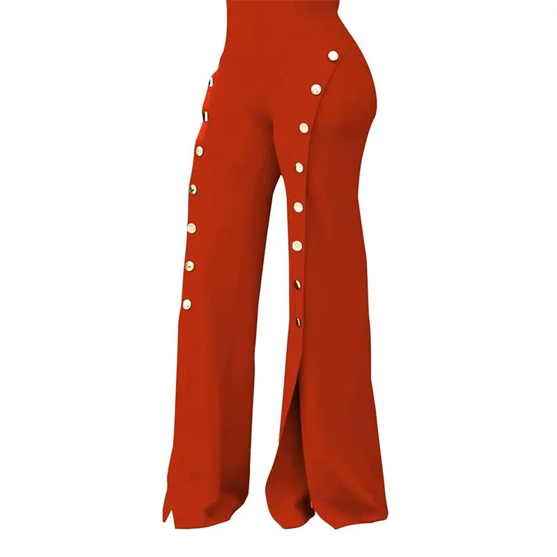 2023 Elegant OL Style Trousers 2023 Summer Women Casual High Waist Party Pantalon Femme Casual Wide Leg Long Pants Streetwear