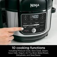 10-in-1 6.5-QuartPRO Pressure Cooker OS300 with Air Fry TenderCrisp Technology Slow Cook Steam Sous Vide and More Ceramic-Coated 2