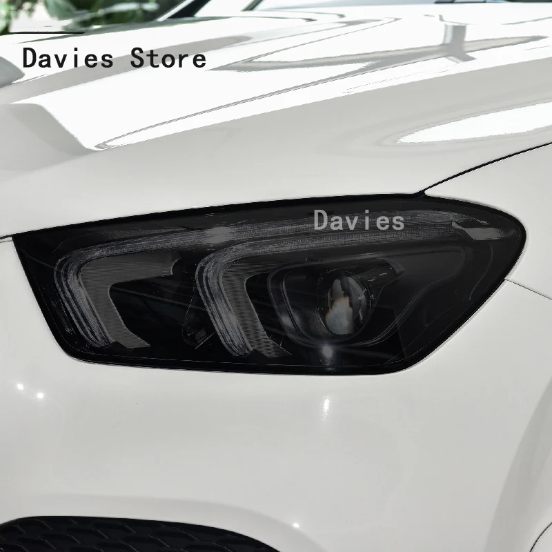 

For Mercedes Benz GLE Class 2015-2019 Car Headlight Protective Film Vinyl Restoration Transparent Black TPU Sticker