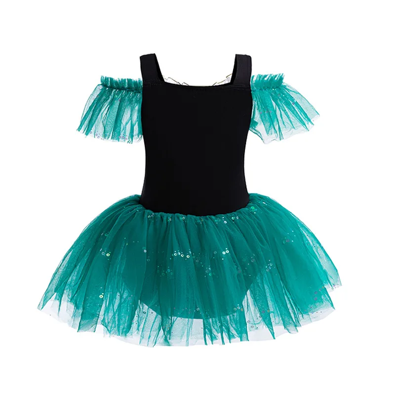 Ballet Dress Girls Dance Costumes Tutu Skirt Little Girls Sweet Princess Anna Costume Kids Ballet Practice Puffy Tulle Tutu Dress