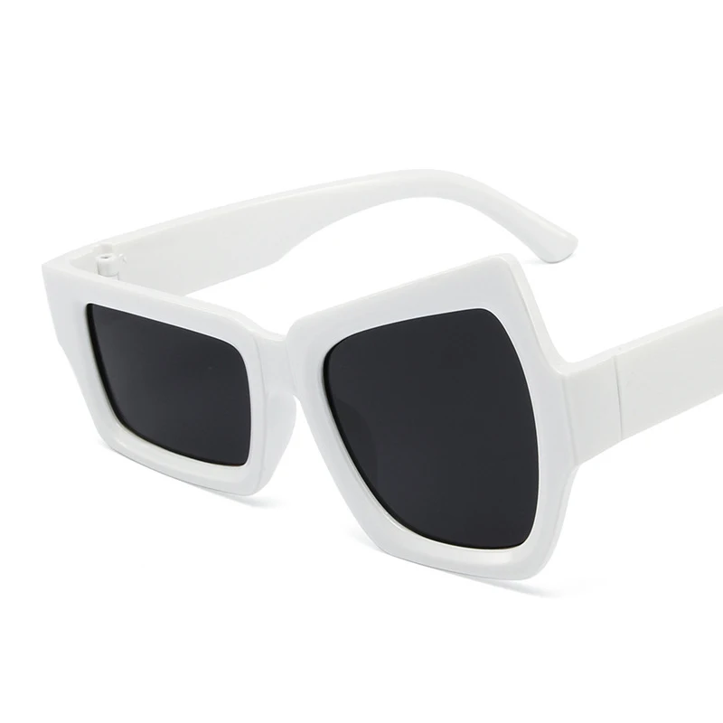 Funny Irregular Square Sunglasses Man Fashion Personality Brand Designer Sun Glasses Male White Black Shades Oculos De_voghion.com