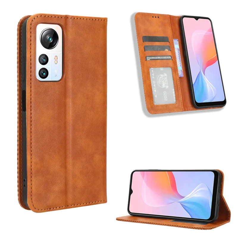 DESSEN Cover per Blackview A85, Wallet Style PU Leather Shell