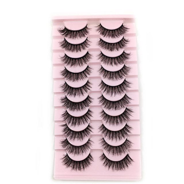 5/8/10/20 Pairs 3D Mink Lashes Natural False Eyelashes Dramatic Fluffy Soft Wispy Volume Cross Reusable Fake Eyelash  MaKeup