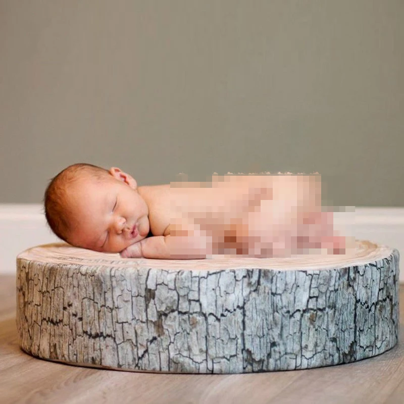 Hot ! Baby Photography Poses Tree Stump Log Cushions Tree Slice Posing