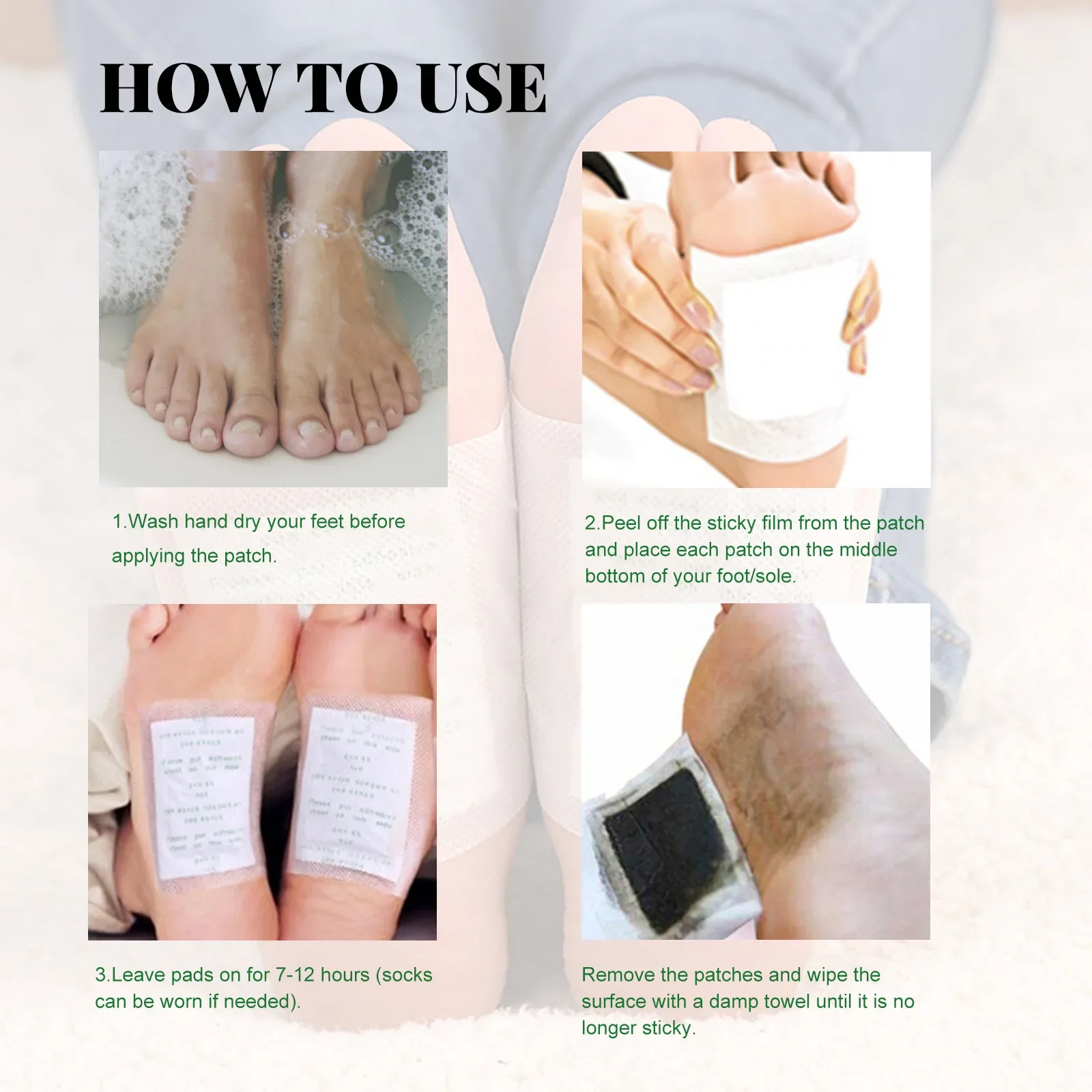 10Patches Foot Patches Stress Relief Feet Deep Sleep Herbal Detox Sticker Conditioning Body Relieve Stress Foot Care Tool