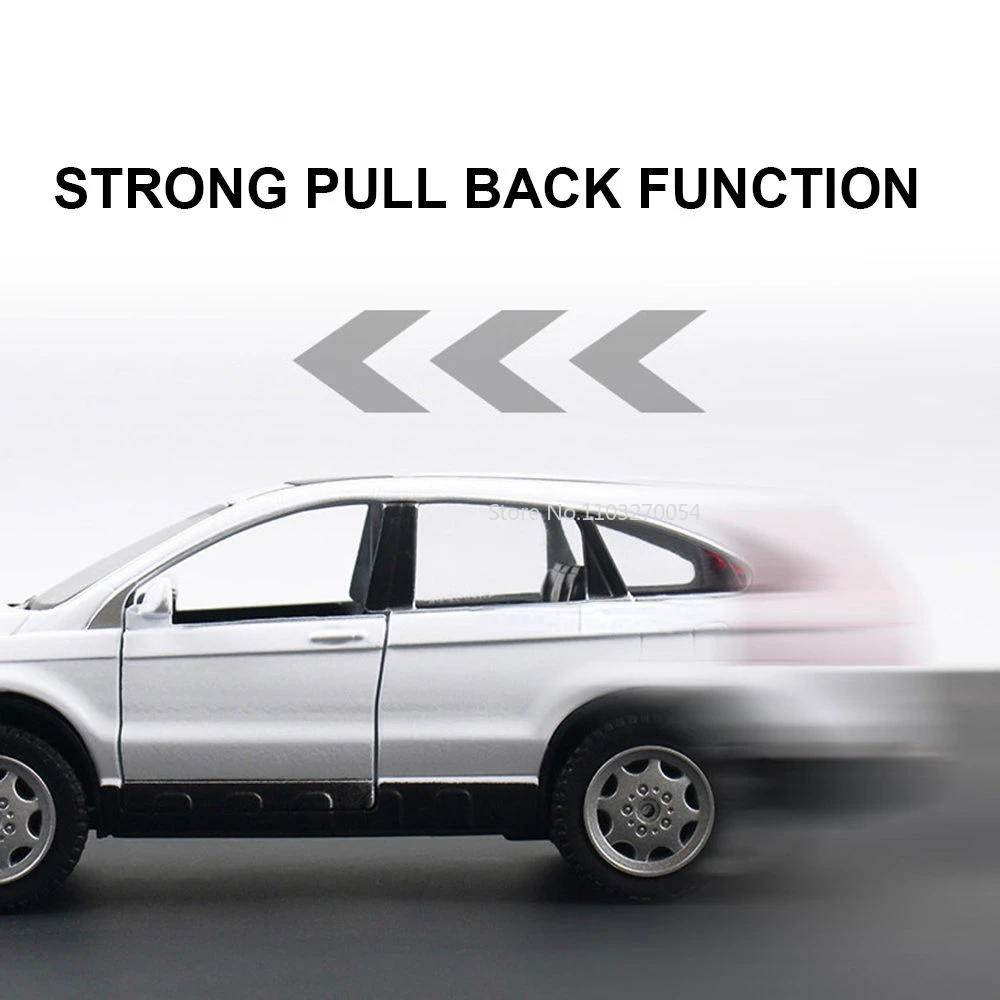 1/32 Honda CRV Toys Car Model Alloy Diecasts Metal Simulation Collection Vehicles With Sound Light Pull Back Boys Toy Kids Gifts 6