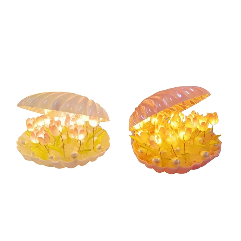 

DIY Shell Tulip Night ручная работа DIY Тюльпан для девушек для гостиной