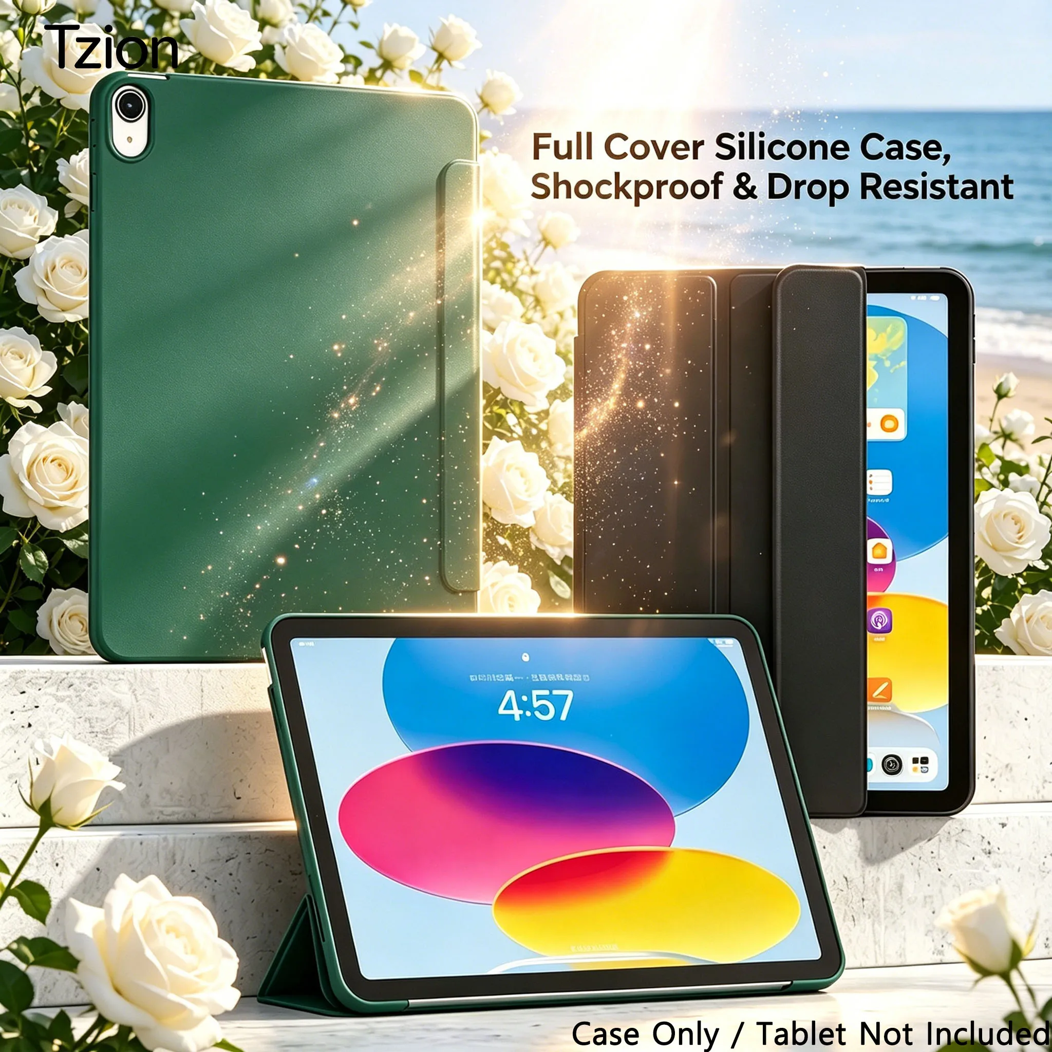 Sleek Shockproof Full-Cover Soft Tablet Case