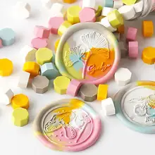 

1 Bag Colorful Sealing Wax Octagon Wax Beads Monochrome Wax Pea Wedding party Invitation Decoration DIY Craft Stamp Wax