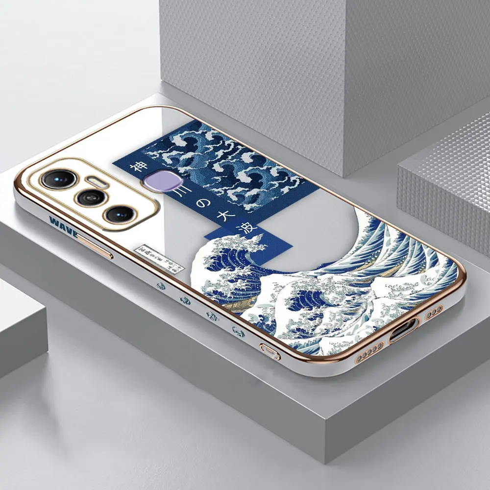 Cover Smooth E-TPU Phone Case Infinix HOT 40I 30I 30 20 20S 20I 12 12I 11 10 10S 10I 9 GT10 PRO Case The Great Wave Off Kanagawa