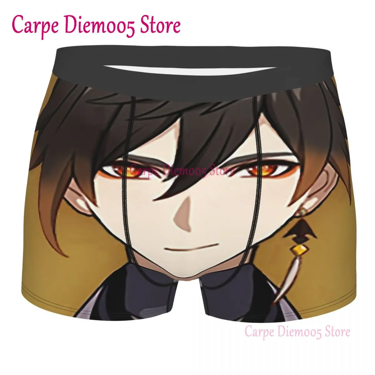 Genshin Impact Zhongli Underpants Homme Panties Male Underwear Sexy Shorts Boxer Briefs heizou chibi genshin impact chibi style socks funny socks man male sock funny socks for men