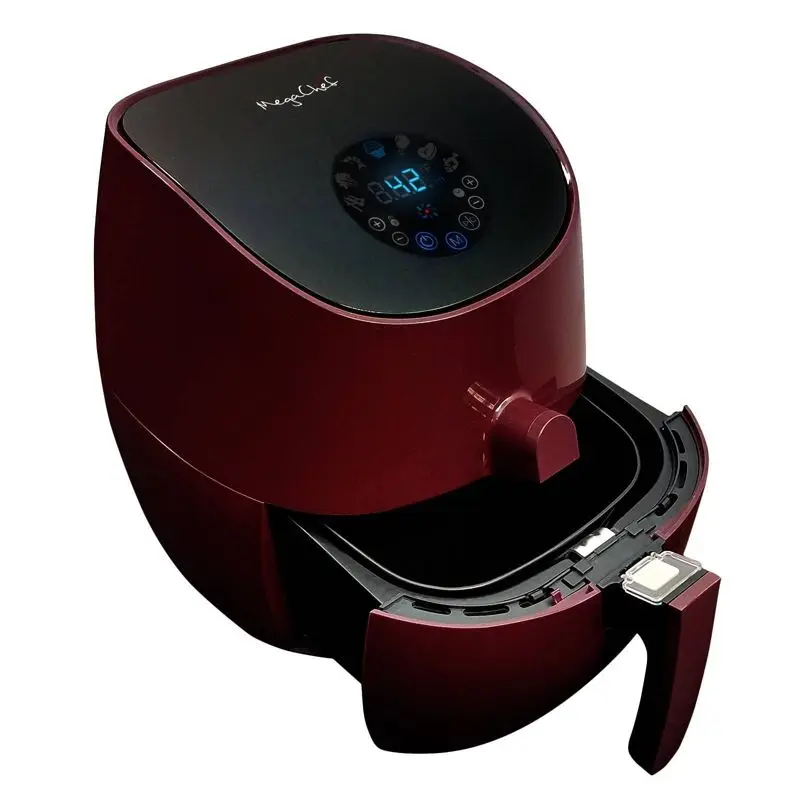 Red 3.5 Quart Airfryer/Multicooker with 7 Pre-programmed Settings: Versatile Cooking Options