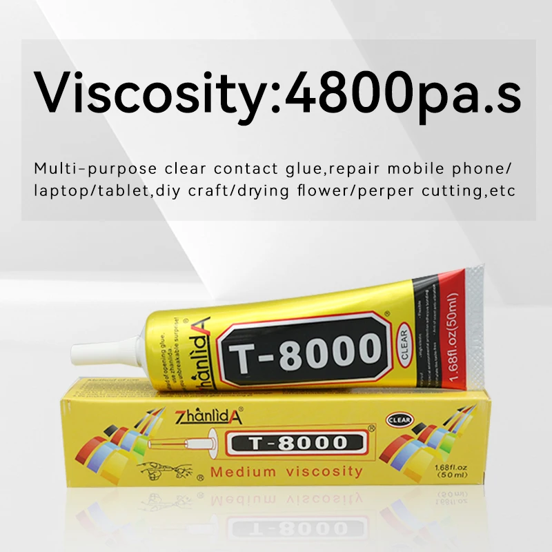Contact Glue Zhanlida t8000 Clear Contact Glue for Phone Electronic Components Jewelry DIY Plastic Glass with Precision Applicator Tip