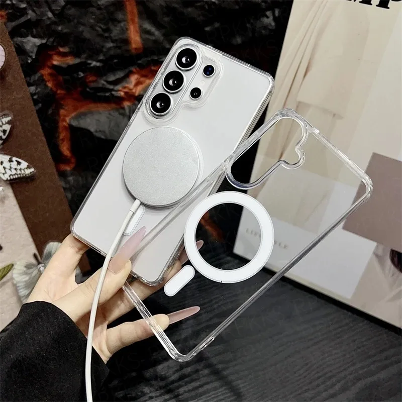 Premium Magsafe Magnetic Wireless Charging Acrylic Back Case Cover