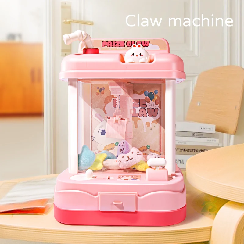 Kids Arcade Machine Doll Children Mini Coin Claw Gashapon Candy Interaction Game With Music and Light Toy for Girl 3 Year Gifts 3