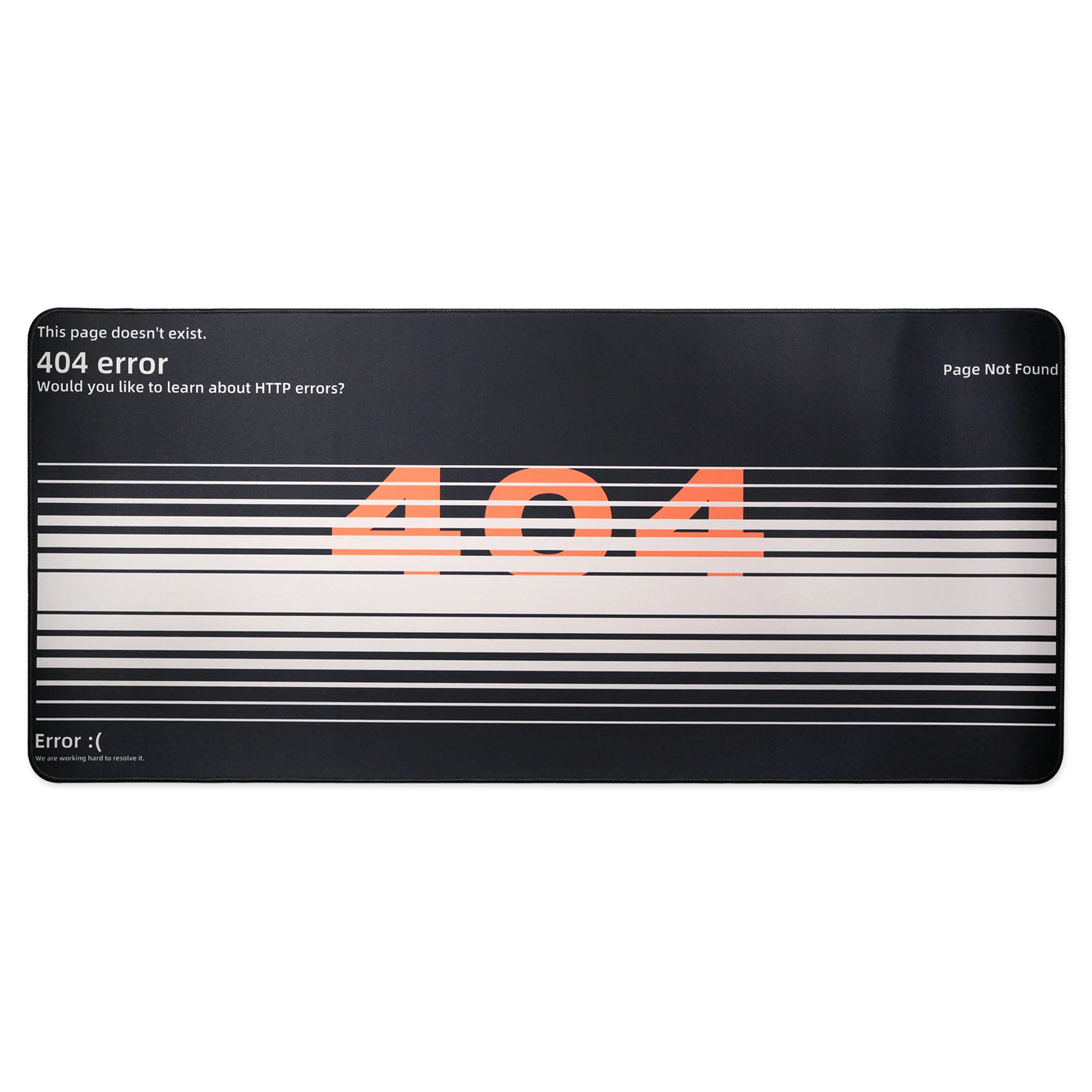 Soft Touch Borracha Mousepad 404 Erro Fit para Teclado Mecânico Deskmat 900 400 mm Página Não Alta Qualidade