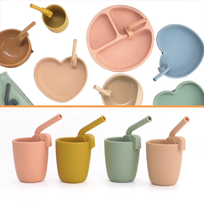 1Pcs Reusable Silicone Children Drinking Water Straw Baby Infant Feeding Straw Dishes Supplies Baby Accessories 5