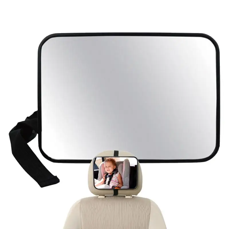 Car Baby Mirrors Adjustable Wide View Rear Seat Mirror Shatterproof Children Safety Rearview Observation Mirror Car Accessories