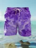 2024 Men's Board Shorts Swim Shorts Swim Trunks Print Sea Gradient Quick Dry Short Holiday Beach Hawaiian Casual 4 Micro-elastic 4
