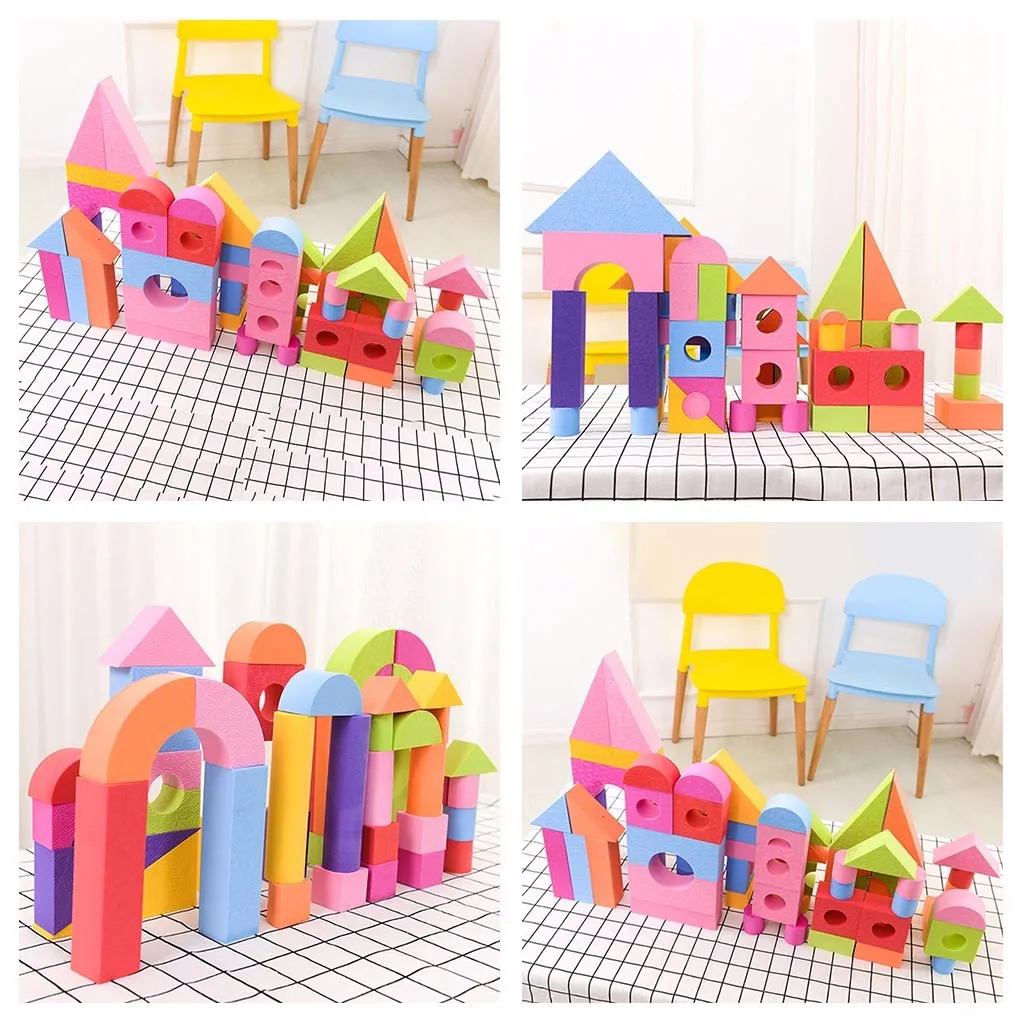 Foam Brick Building Block Set - Actual Brick Size, for Construction and  Stacking (Set of 25)