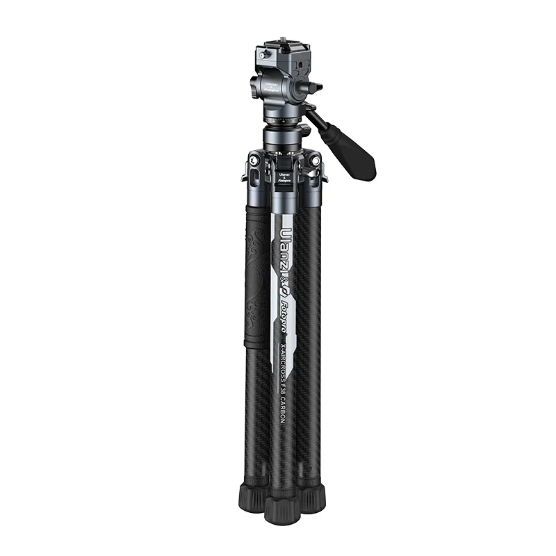 Ulanzi F38 Quick Release Video Travel Tripod Carbon Fiber 61 inch DSLR Camera Tripod Monopod with Fluid Head F38 QR Plate