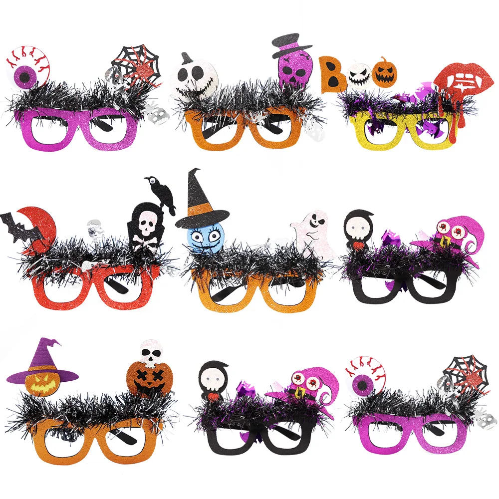 

Halloween Glasses Ghost Party Decorations Funny Pumpkin Skeleton Eyeglass Frame Photo Props Happy Halloween Party Decor