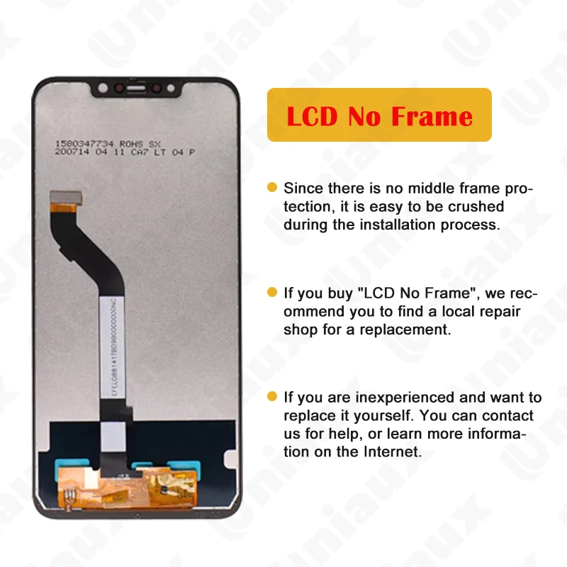 Lcd Display Touch Screen Digitador Montagem Original para Xiaomi Pocophone f1 Poco f1 618 - Image 3
