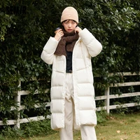 Semir Down Jacket Women Long Warm 2023 Winter New Loose Waterproof Hooded Jacket 2