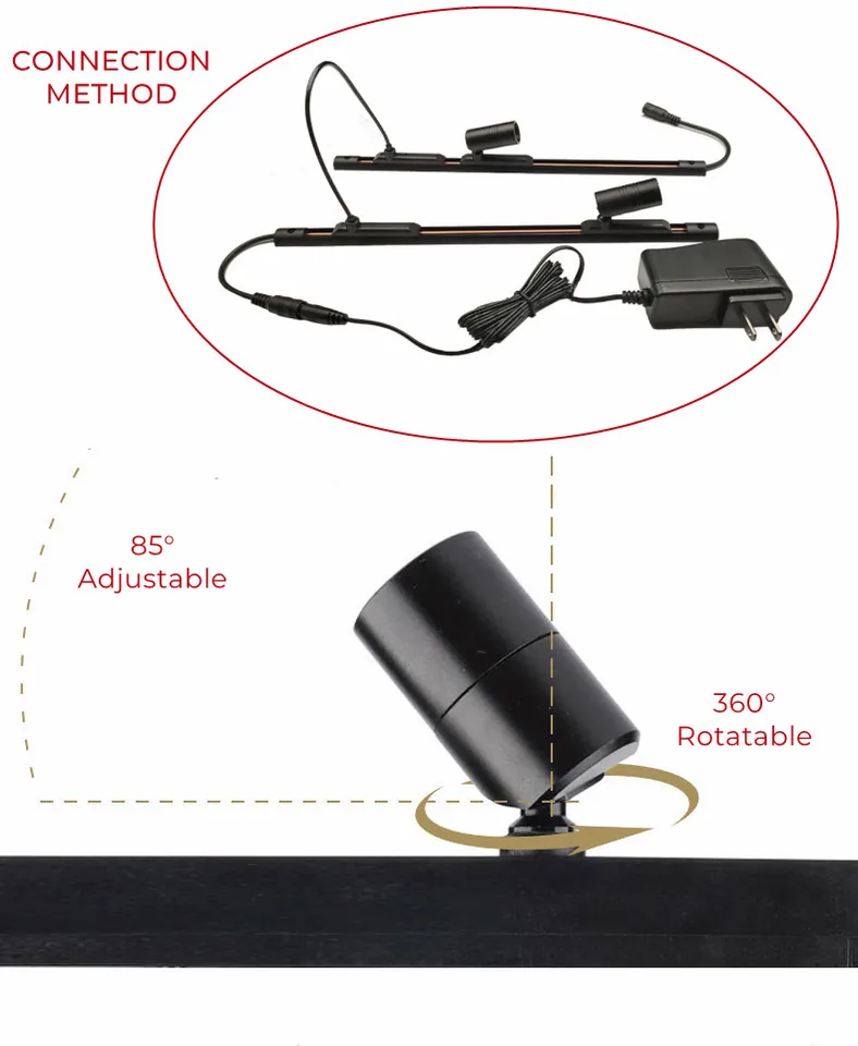 Lampada Da Vetrina A LED USB - Dimmerabile, Rotonda, Per Esposizioni E Armadi - Foto 6