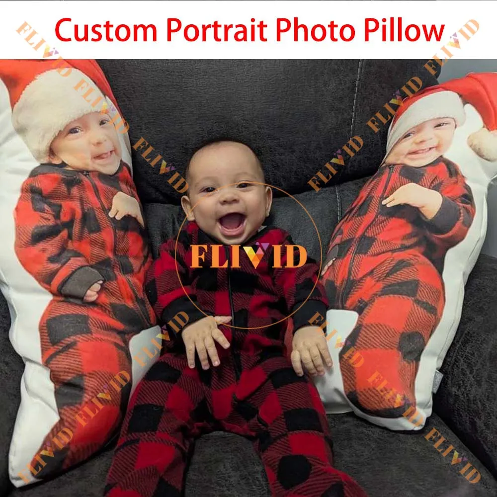 Personalized 3D Couple Lovers Portrait Family Photo Pillow,Customized Brother Sister Pillow,Custom Cat Shaped Pillows,Funny Gift 4