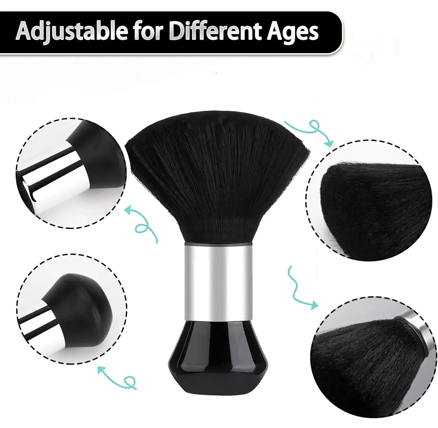 قص الشعر الأسود تصفيف الشعر كنس الرقبة تنظيف الشعر منفضة فرشاة صالون الحلاقة قص الشعر فرشاة أدوات تصفيف الشعر فرشاة ناعمة