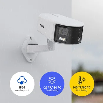 ANNKE Smart Home 180° 8MP DUO POE Dual Lens Wide View Outdoor Video POE Camera,4K AI Human Detect,8MP Security CCTV Camera 5