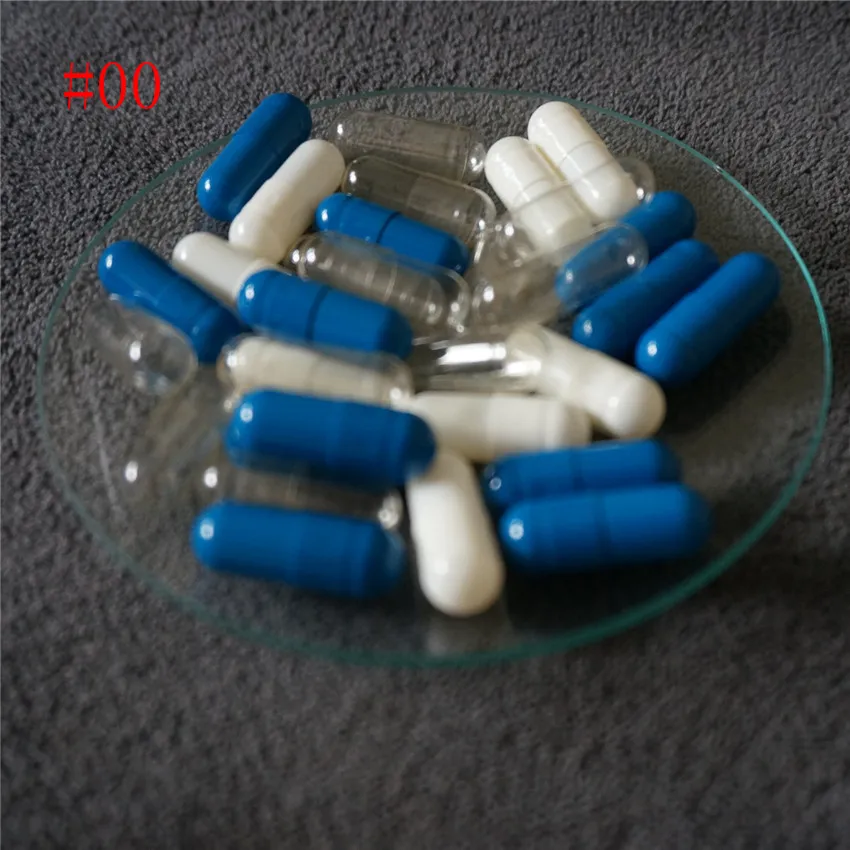 00 Lengthen 1000/5000pcs 00 Size Colored Hard Gelatin Empty Capsules
