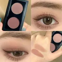 Taro Rose Tea Low Saturation Olive Skin Powder Brown Two-Color Eyeshadow Tray Monochrome Matte Pure Wind Earth Color 1